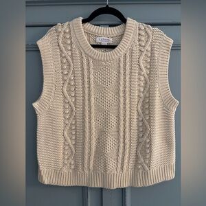 Cotton knit vest by Velvet by Graham & Spencer